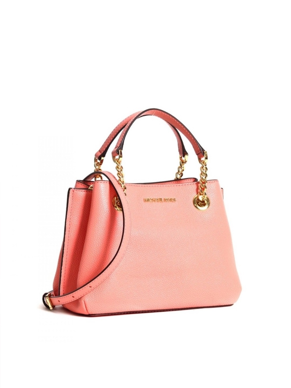 Michael Kors Teagen Small Messenger bag in peach color New